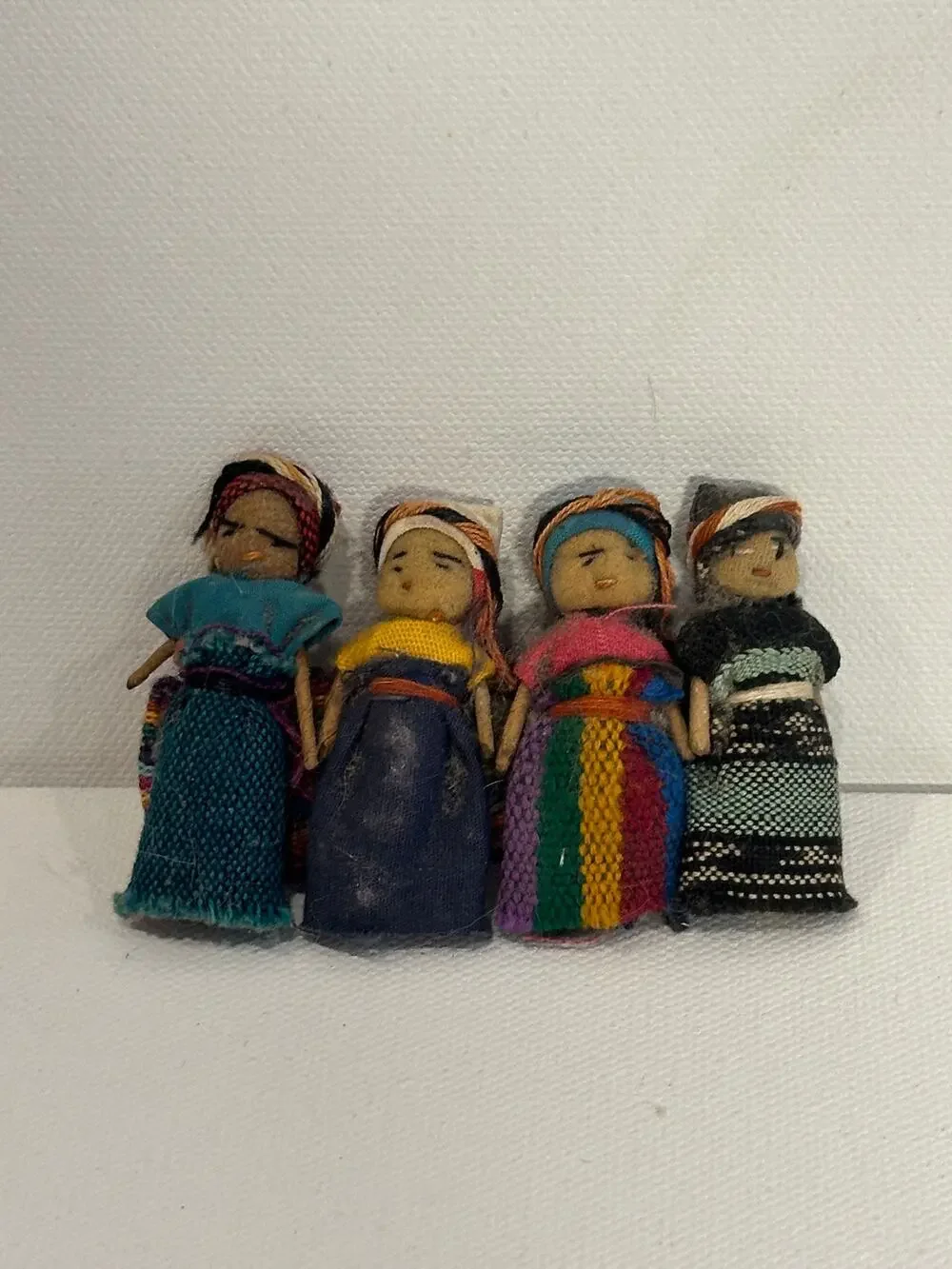 Vintage Guatemalan Worry Doll Hair Barrette Handwoven Folk Art Clip 3.5